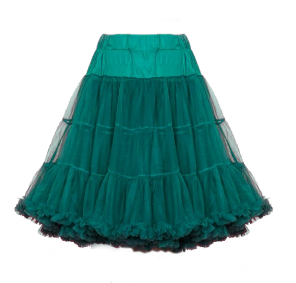 Dolly & Dotty Emerald Green dubbellaags petticoat rok 50 - 55 cm