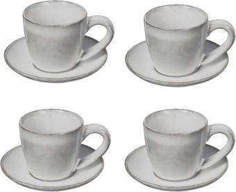 Broste Copenhagen Nordic Sand servies espresso kop en schotel set van 4 - espresso with saucer