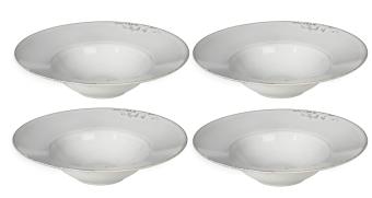 Broste Copenhagen Nordic Sand set van 4 diepe pasta borden Ø29 x H7 cm