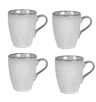    Broste Copenhagen Nordic Sand Mega mok met oor 40 cl set van 4 - 11 cm - mug with handle