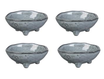 Broste Copenhagen Nordic Sea set van 4 schaaltjes op pootjes Small Ø 8,5 x H 3,5 cm