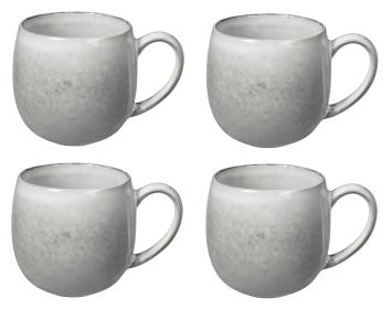 Broste Copenhagen Nordic Sand servies set van 4 thee bekers Ø 10 x H10 cm, 45 cl